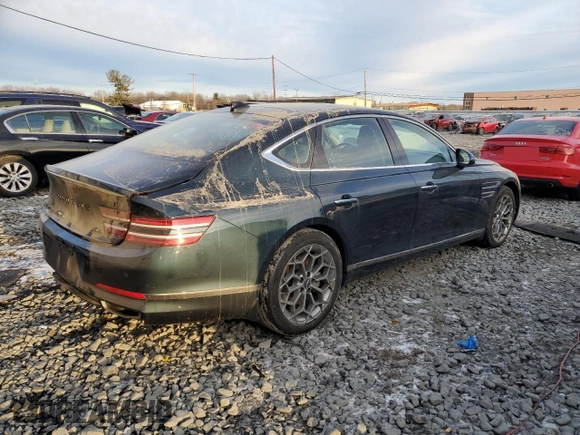 2023 Genesis G80 2.5T z VIN KMTGB4SC9PU196015, wystawiony jako Copart lot #87325464 z przebiegiem Nie podano mil oraz Szkoda całkowita • Salvage title. Historia ofert i sprzedaży dostępna na DreamBid. Obrazek 3.