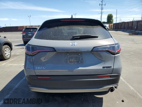 2024 Honda HR-V Sport with VIN 3CZRZ2H59RM752924, listed as a Copart auction lot 56989815 with 13,747 mi miles and Salvage title. Bid and sale history available at DreamBid. Image 6.
