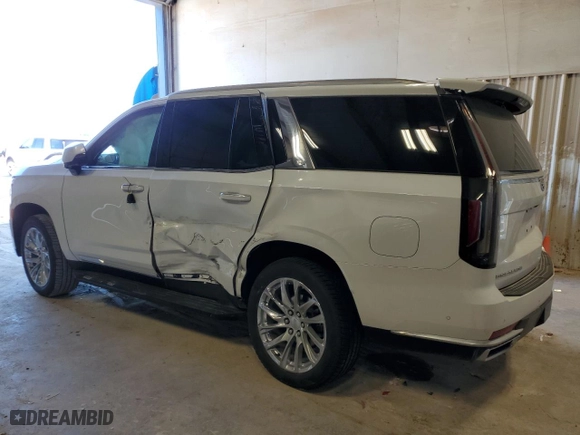 2021 Cadillac Escalade Premium Luxury with VIN 1GYS4BKL2MR446954, listed as a Copart auction lot 71014924 with 0 mi miles and Salvage Title. Bid and sale history available at carsss.com. Image 2.