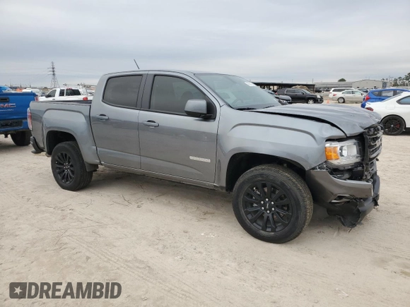 2022 GMC Canyon 2WD Elevation with VIN 1GTG5CEN0N1284916, listed as a Copart auction lot 46655135 with 21,611 mi miles and Salvage Title. Bid and sale history available at carsss.com. Image 4.