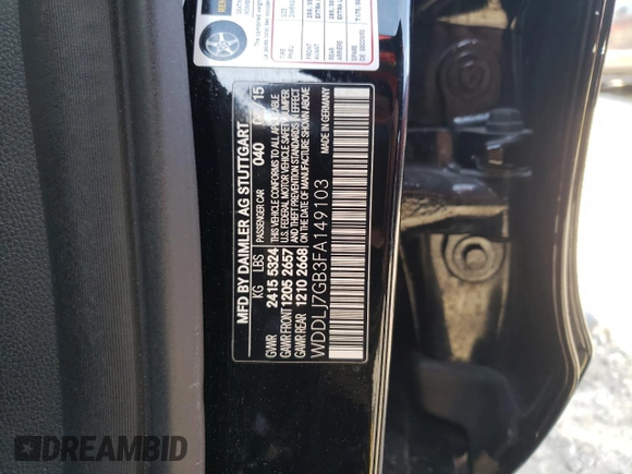 2015 Mercedes-Benz CLS-Class CLS 63 AMG S-Model with VIN WDDLJ7GB3FA149103, listed as a Copart auction lot 70009202 with 73,063 mi miles. Bid and sale history available at carsss.com. Image 13.