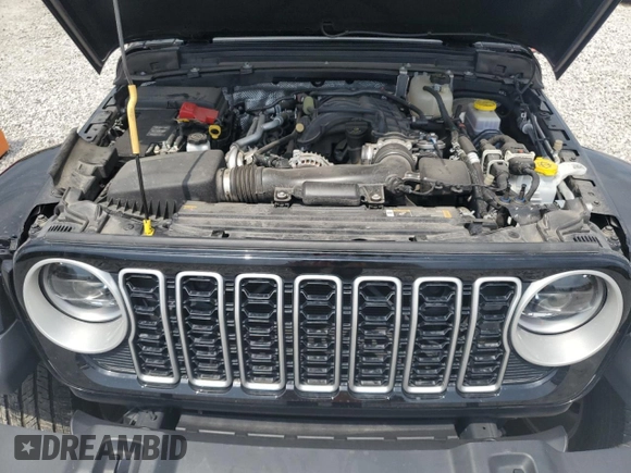 2024 Jeep Wrangler Sahara with VIN 1C4PJXEG0RW335831, listed as a Copart auction lot 61973055 with 15,785 mi miles and Salvage title. Bid and sale history available at DreamBid. Image 12.