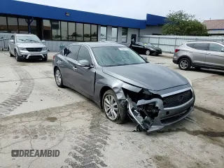 2015 Infiniti Q50 with VIN JN1BV7AP7FM355170, listed as a Copart auction lot 57448855 with 207,871 mi miles and Salvage title. Bid and sale history available at DreamBid. Image 13.
