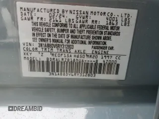 2024 Nissan Sentra SR with VIN 3N1AB8DV6RY312803, listed as a Copart auction lot 49324725 with 4,896 mi miles and Salvage title. Bid and sale history available at DreamBid. Image 13.