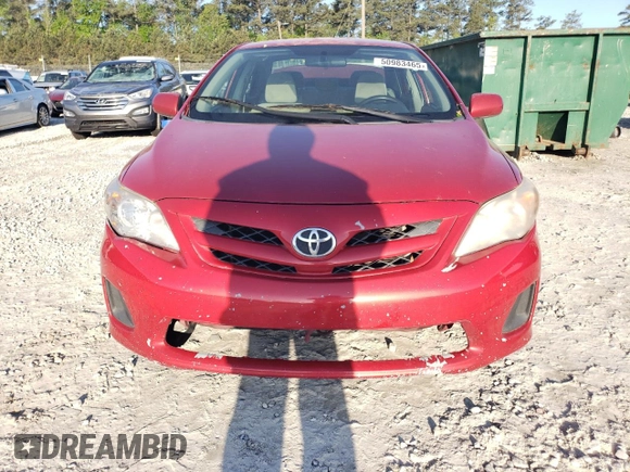 2012 Toyota Corolla L with VIN 2T1BU4EE6CC773154, listed as a Copart auction lot 50983465 with 216,460 mi miles and Salvage Title. Bid and sale history available at carsss.com. Image 5.