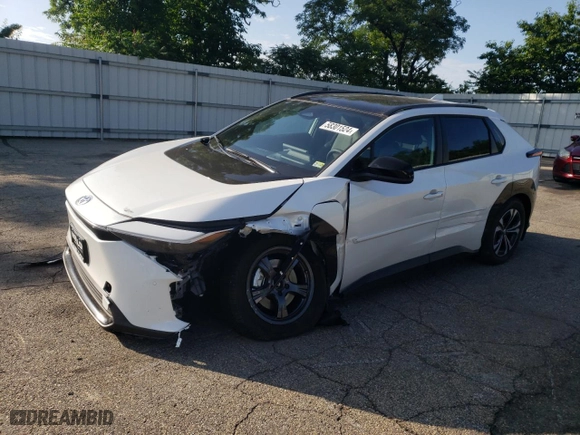 2024 Toyota bZ4X XLE with VIN JTMABACA9RA055806, listed as a Copart auction lot 58301524 with 1,341 mi miles and Salvage Title. Bid and sale history available at carsss.com. Image 1.
