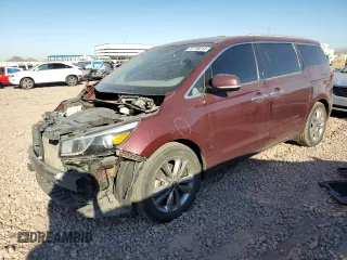 2015 Kia Sedona SX-L with VIN KNDME5C17F6035628, listed as a Copart auction lot 72716414 with 92,560 mi miles and Salvage Title. Bid and sale history available at carsss.com. Image 1.