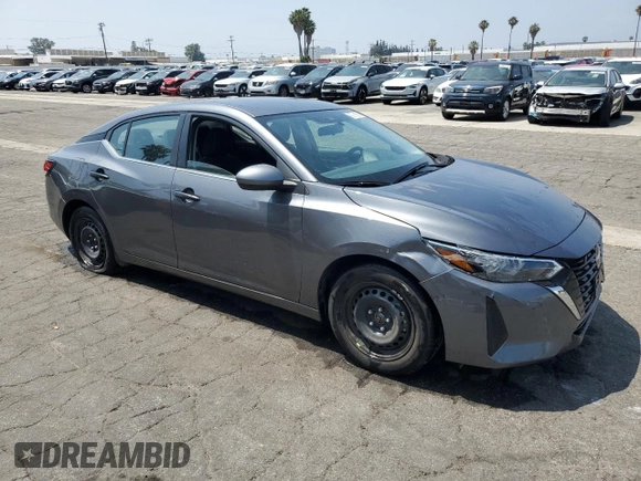 2025 Nissan Sentra S with VIN 3N1AB8BV3SY229662, listed as a Copart auction lot 59805785 with 14,028 mi miles and Clean title. Bid and sale history available at DreamBid. Image 4.