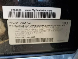 2016 Audi A8 3.0T z VIN WAU34AFD5GN013080, wystawiony jako Copart lot #60356355 z przebiegiem 134 580 mil mil oraz Czysty tytuł • Clean title. Historia ofert i sprzedaży dostępna na DreamBid. Obrazek 12.