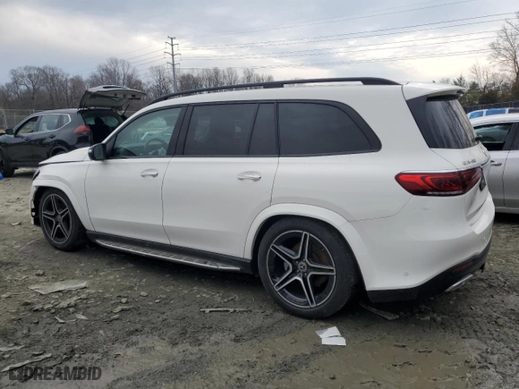 2022 Mercedes-Benz GLS with VIN 4JGFF5KE6NA604308, listed as a Copart auction lot 47210355 with 36,369 mi miles and Salvage Title. Bid and sale history available at carsss.com. Image 2.