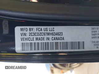 2021 Dodge Challenger SRT Hellcat with VIN 2C3CDZC97MH634623, listed as a IAAI auction lot 41228580 with 36,027 mi miles and . Bid and sale history available at DreamBid. Image 9.
