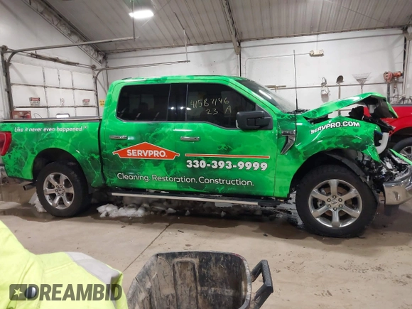 2023 Ford F-150 XL with VIN 1FTFW1ED8PFA30462, listed as a IAAI auction lot 41587146 with 64,833 mi miles. Bid and sale history available at carsss.com. Image 13.