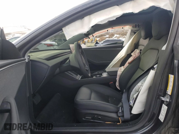 2025 Tesla Model 3 Long Range with VIN 5YJ3E1EA0SF902075, listed as a Copart auction lot 85525094 with Not Provided miles and Salvage Title. Bid and sale history available at DreamBid. Image 7.