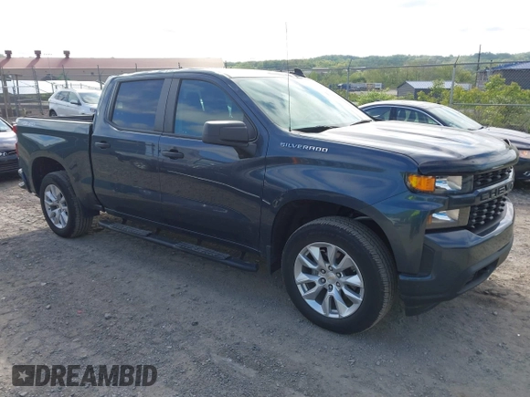 2021 Chevrolet Silverado 1500 Custom with VIN 1GCPYBEK1MZ450268, listed as a IAAI auction lot 42184650 with 30,642 mi miles and . Bid and sale history available at DreamBid. Image 1.