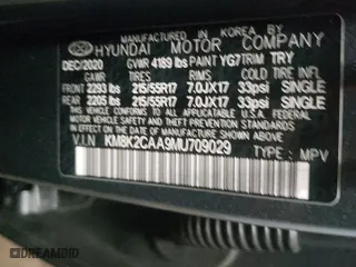 2021 Hyundai Kona SEL with VIN KM8K2CAA9MU709029, listed as a Copart auction lot 89358465 with 61,322 mi miles and Salvage Title. Bid and sale history available at carsss.com. Image 13.