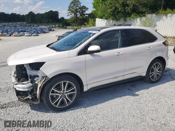 2019 Ford Edge Titanium z VIN 2FMPK3K92KBC43554, wystawiony jako Copart lot #55993775 z przebiegiem 67 858 mil mil oraz Szkody całkowita. Historia ofert i sprzedaży dostępna na DreamBid. Obrazek 1.