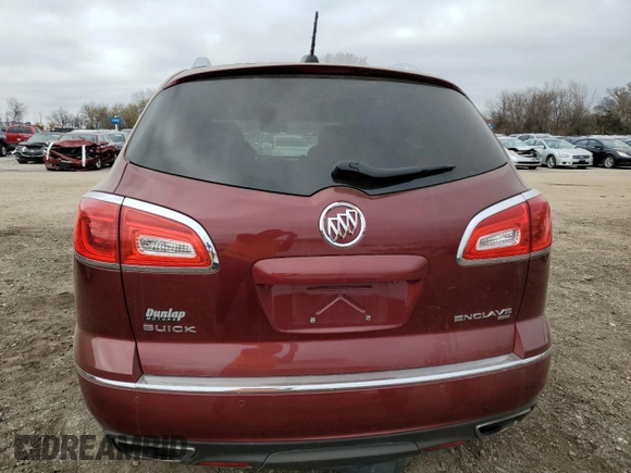 2016 Buick Enclave Leather with VIN 5GAKVBKD7GJ129414, listed as a Copart auction lot 80619034 with 141,253 mi miles and Salvage Title. Bid and sale history available at DreamBid. Image 6.