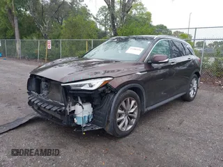 2020 Infiniti QX50 Luxe with VIN 3PCAJ5M17LF103598, listed as a IAAI auction lot 41406324 with 51,490 mi miles and . Bid and sale history available at DreamBid. Image 2.
