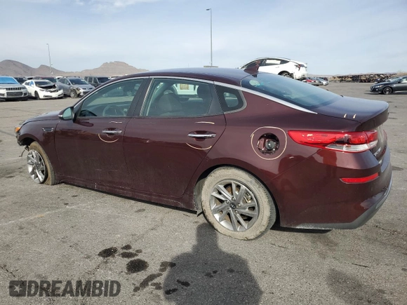 2019 Kia Optima LX with VIN 5XXGT4L31KG282038, listed as a Copart auction lot 45764855 with 53,126 mi miles and Salvage Title. Bid and sale history available at carsss.com. Image 2.