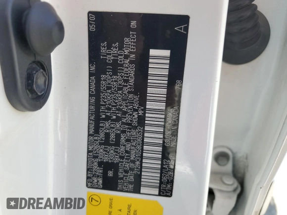 2008 Lexus RX 350 with VIN 2T2HK31U58C060532, listed as a Copart auction lot 57001025 with 246,293 mi miles and Clean Title. Bid and sale history available at DreamBid. Image 13.