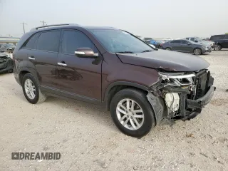 2014 Kia Sorento LX with VIN 5XYKT3A65EG474094, listed as a Copart auction lot 49926755 with 107,446 mi miles and Salvage Title. Bid and sale history available at DreamBid. Image 4.
