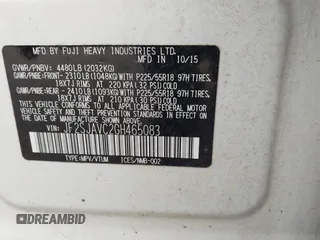 2016 Subaru Forester Touring z VIN JF2SJAVC2GH465083, wystawiony jako IAAI lot #42287323 z przebiegiem Nie podano mil oraz . Historia ofert i sprzedaży dostępna na DreamBid. Obrazek 9.