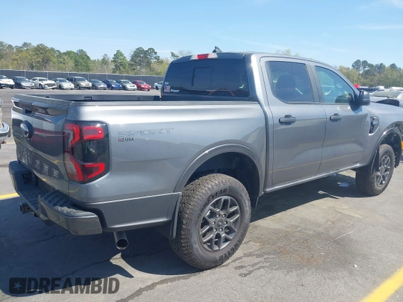 2024 Ford Ranger XLT with VIN 1FTER4GHXRLE46487, listed as a IAAI auction lot 41899384 with 5,570 mi miles. Bid and sale history available at carsss.com. Image 4.