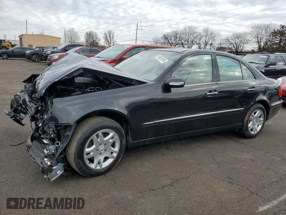 2004 Mercedes-Benz E-Class 3.2L with VIN WDBUF82J74X116313, listed as a Copart auction lot 43455195 with 0 mi miles and Salvage Title. Bid and sale history available at carsss.com. Image 1.