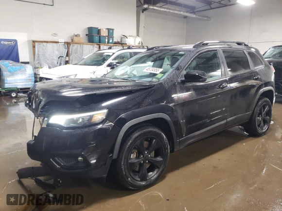 2020 Jeep Cherokee Altitude with VIN 1C4PJMLB9LD576053, listed as a Copart auction lot 45734955 with 55,902 mi miles and Salvage Title. Bid and sale history available at carsss.com. Image 1.