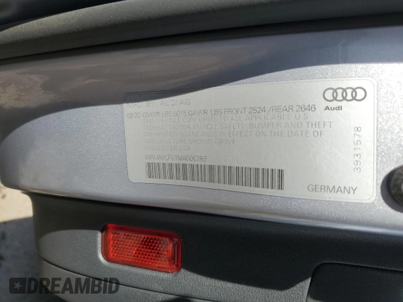 2021 Audi A5 Sportback Premium with VIN WAUABCF51MA006289, listed as a Copart auction lot 42293074 with 29,475 mi miles. Bid and sale history available at carsss.com. Image 12.