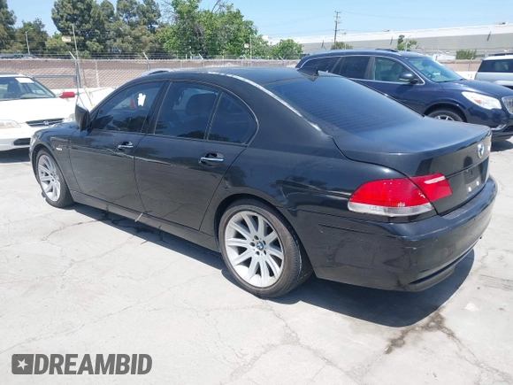 2006 BMW 7 Series 750i with VIN WBAHL83516DT03870, listed as a IAAI auction lot 42273354 with Not provided miles and . Bid and sale history available at DreamBid. Image 3.