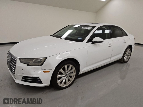 2017 Audi A4 Premium z VIN WAUANAF42HN001488, wystawiony jako Copart lot #55407205 z przebiegiem 119 075 mil mil oraz Czysty tytuł • Clean title. Historia ofert i sprzedaży dostępna na DreamBid. Obrazek 1.