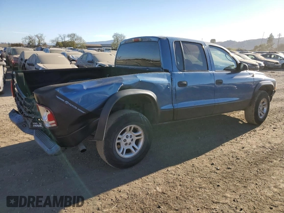 2004 Dodge Dakota Sport with VIN 1D7HL38NX4S789687, listed as a Copart auction lot 77435824 with 157,993 mi miles and Salvage Title. Bid and sale history available at carsss.com. Image 3.