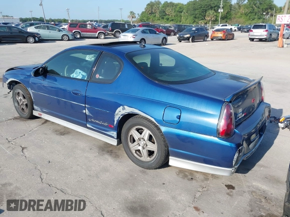 2003 Chevrolet Monte Carlo SS z VIN 2G1WX12K439368596, wystawiony jako IAAI lot #42103560 z przebiegiem 96 179 mil mil oraz . Historia ofert i sprzedaży dostępna na DreamBid. Obrazek 3.