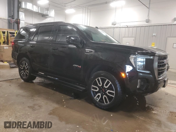 2023 GMC Yukon AT4 with VIN 1GKS2CKDXPR164502, listed as a Copart auction lot 41672705 with 34,856 mi miles and Salvage Title. Bid and sale history available at carsss.com. Image 4.