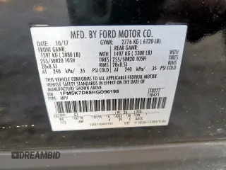 2017 Ford Explorer XLT z VIN 1FM5K7D88HGD96198, wystawiony jako Copart lot #64173105 z przebiegiem 137 081 mil mil oraz Szkoda całkowita • Salvage title. Historia ofert i sprzedaży dostępna na DreamBid. Obrazek 14.