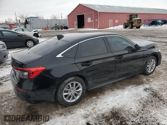 2024 Honda Civic Sedan EX with VIN 2HGFE2F32RH117663, listed as a Copart auction lot 86250814 with 12,043 mi miles and Salvage Title. Bid and sale history available at carsss.com. Image 3.