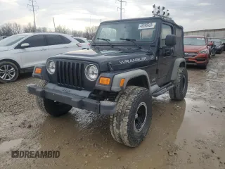 2005 Jeep Wrangler SE with VIN 1J4FA29S15P355212, listed as a Copart auction lot 46590655 with 120,829 mi miles and Salvage Title. Bid and sale history available at carsss.com. Image 1.