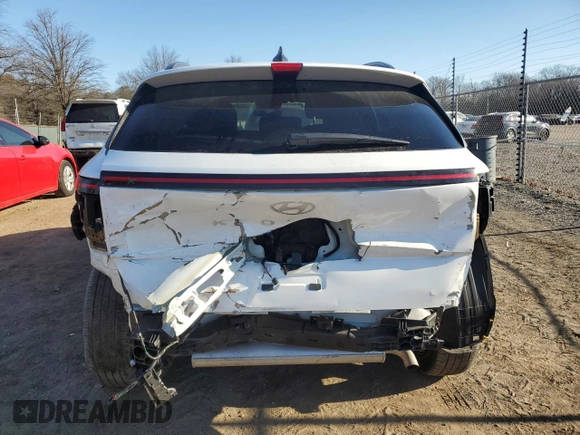 2024 Hyundai Kona SEL with VIN KM8HBCAB2RU058921, listed as a Copart auction lot 45890515 with 17,618 mi miles and Salvage Title. Bid and sale history available at carsss.com. Image 6.