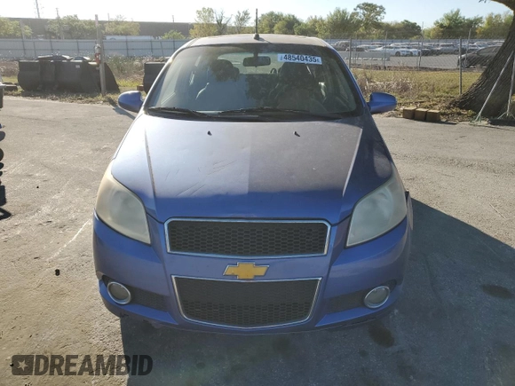 2009 Chevrolet Aveo 2LT with VIN KL1TG66E89B299356, listed as a Copart auction lot 48540435 with 88,947 mi miles and Salvage title. Bid and sale history available at DreamBid. Image 5.