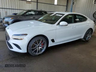 2025 Genesis G70 2.5T z VIN KMTG34SC9SU155485, wystawiony jako Copart lot #60076625 z przebiegiem 3 757 mil mil oraz Czysty tytuł • Clean title. Historia ofert i sprzedaży dostępna na DreamBid. Obrazek 1.