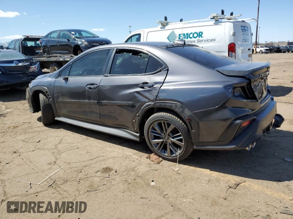 2022 Subaru WRX GT with VIN JF1VBAU69N8006950, listed as a Copart auction lot 53380815 with 13,544 mi miles and Salvage title. Bid and sale history available at DreamBid. Image 2.