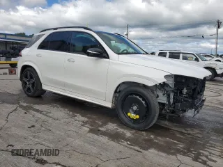 2025 Mercedes-Benz GLE 350 with VIN 4JGFB4FB3SB293674, listed as a Copart auction lot 57910545 with 8,753 mi miles and Salvage title. Bid and sale history available at DreamBid. Image 4.
