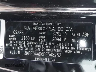 2023 Kia Forte GT-Line with VIN 3KPF54AD6PE548252, listed as a IAAI auction lot 41542097 with 31,994 mi miles. Bid and sale history available at carsss.com. Image 9.