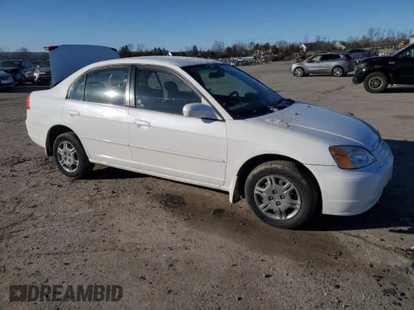 2002 Honda Civic LX with VIN 2HGES15572H586397, listed as a Copart auction lot 87985645 with 237,916 mi miles and Salvage Title. Bid and sale history available at DreamBid. Image 4.
