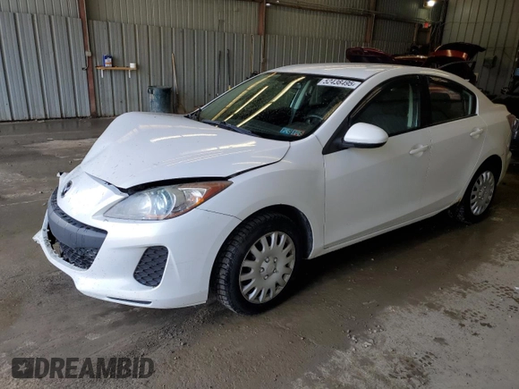 2013 Mazda Mazda3 i Sport with VIN JM1BL1UP4D1832079, listed as a Copart auction lot 52438495 with 124,675 mi miles and Salvage Title. Bid and sale history available at carsss.com. Image 1.