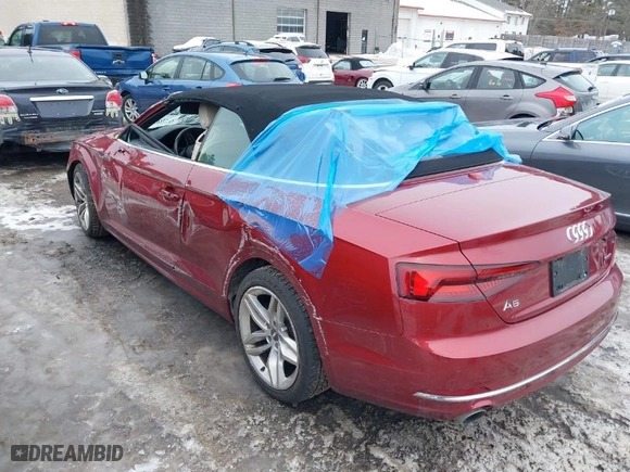 2019 Audi A5 Cabriolet Premium Plus with VIN WAUYNGF56KN002340, listed as a IAAI auction lot 41521638 with 69,381 mi miles. Bid and sale history available at carsss.com. Image 3.