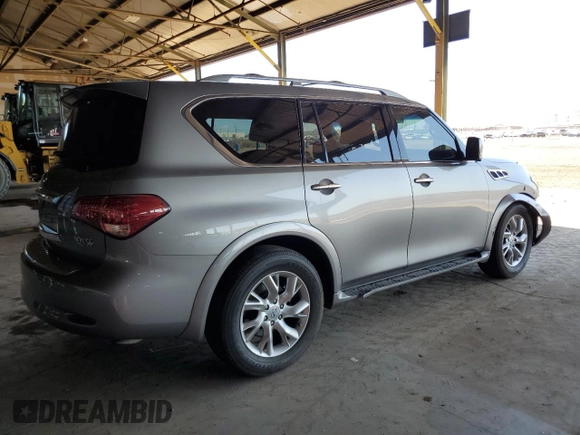 2012 Infiniti QX56 7-passenger with VIN JN8AZ2NE1C9020532, listed as a Copart auction lot 68012654 with 141,470 mi miles and Salvage Title. Bid and sale history available at carsss.com. Image 3.
