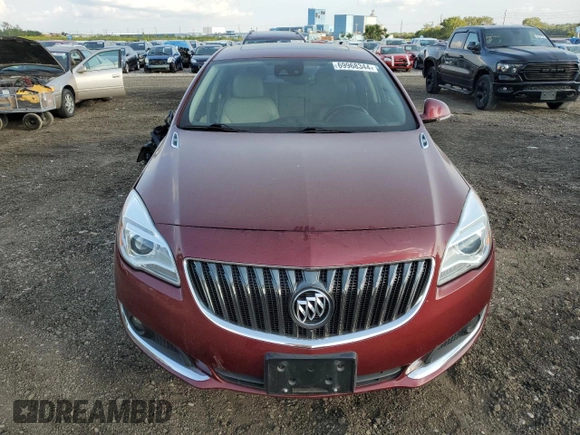 2016 Buick Regal Premium II with VIN 2G4GT5GX7G9174570, listed as a Copart auction lot 69968344 with 121,356 mi miles and Salvage Title. Bid and sale history available at carsss.com. Image 5.
