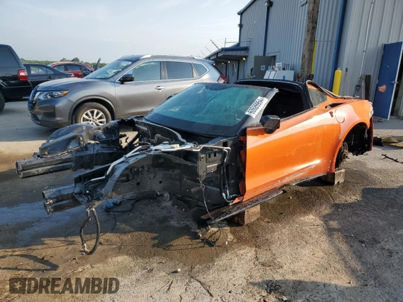 2018 Chevrolet Corvette Z51 1LT with VIN 1G1YH2D77J5101483, listed as a Copart auction lot 63526954 with 0 mi miles and Non Repairable. Bid and sale history available at carsss.com. Image 1.